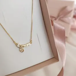 COLAR COM INFINITO E 3 CORAÇÕES VAZADOS E LISOS