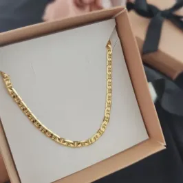 CORRENTE MASCULINA 60CM ELO INSPIRAÇÃO GUCCI FECHO GAVETA