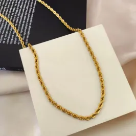 CORRENTE MASCULINA CORDÃO BAIANO EM AÇO 4MM 70CM