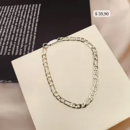 PULSEIRA EM AÇO ELO 3 POR 1  4MM