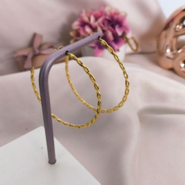 ARGOLA TRANÇADA LATERAL LISA