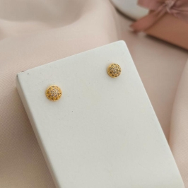 BRINCO REDONDO TODO CRAVEJADA EM MICRO ZIRCONIA