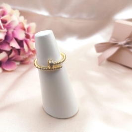 ANEL PREGO GRAVEJADO EM MICRO ZIRCONIA