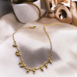 PULSEIRA COM MINI ESFERAS PENDURADAS PONTUDAS