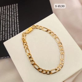 PULSEIRA EM AÇO ELO 3 POR 1 6MM