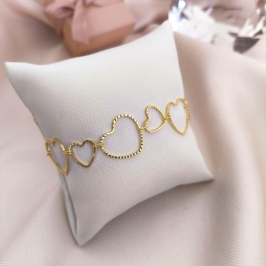 PULSEIRA TODA COM CORAÇÕES VAZADOS GRANDES E PEQUENOS