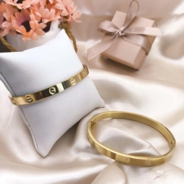 BRACELETE EM AÇO INSPIRAÇÃO  CARTIER