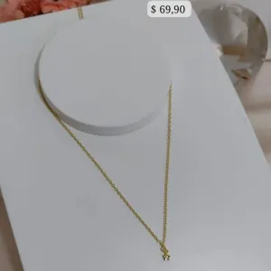 COLAR INFANTIL COM MINI ESTRELA CRAVEJADO EM MICRO ZIRCONIA