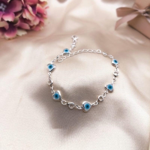 PULSEIRA TODA EM OLHO GREGO EM FORMATO DE CORAÇÃO