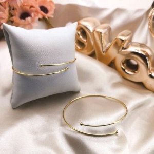 BRACELETE FIO LISO COM MINI ESFERAS NAS PONTAS