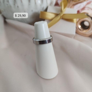 ALIANÇA TRADICIONAL CHANFRADA EM AÇO 6MM