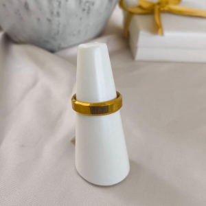 ALIANÇA TRADICIONAL CHANFRADA EM AÇO 6MM