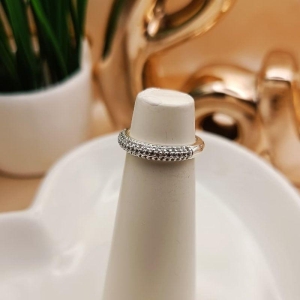 ANEL APARADOR COM 3 FILAS DE ZIRCONIA