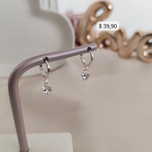 BRINCO ARTICULADOR COM CORAÇÃO M EM ZIRCONIA B. PRATA 925