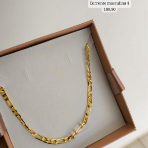 CORRENTE MASCULINA 70CM ELO 3 POR 1 FECHO GAVETA 3mm