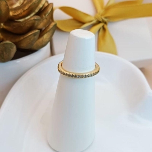 ANEL APARADOR COM 1 FILA DE ZIRCONIA