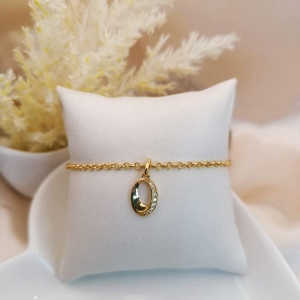 PULSEIRA OVAL EM 3D LISA E CRAVEJADO EM MICRO ZIRCONIA