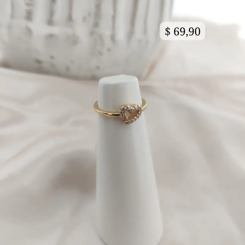 ANEL FALANGE CORAÇÃO VAZADO CRAVEJADO ZIRCONIA