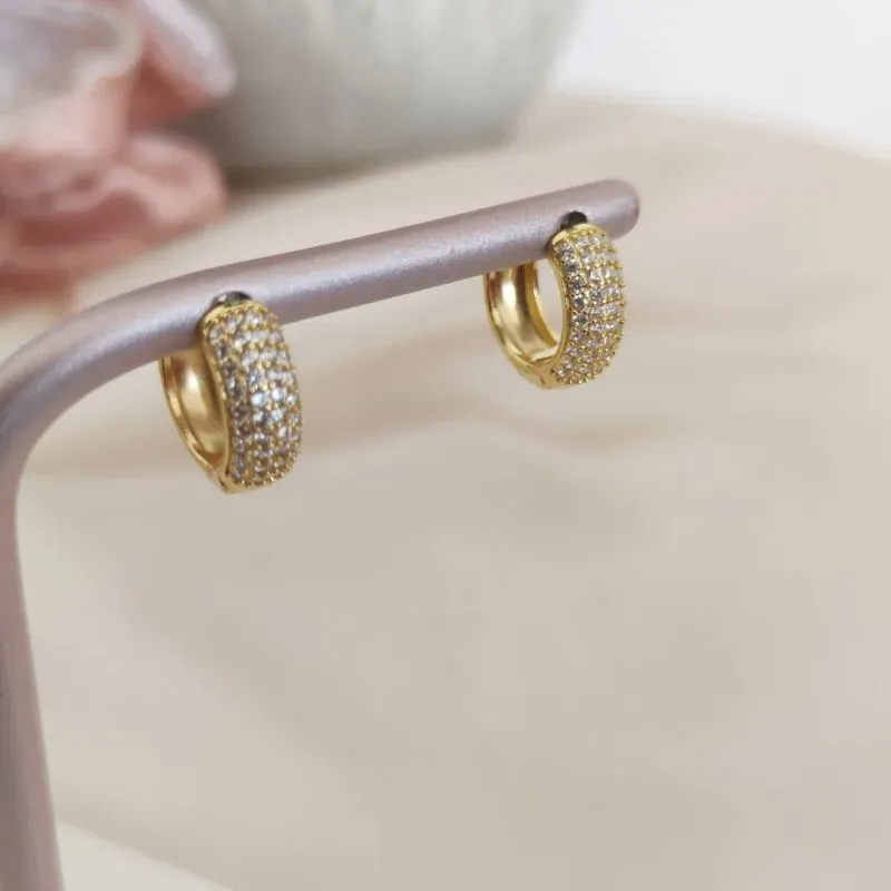 ARGOLA COM 4 FILAS DE ZIRCONIA 14MM