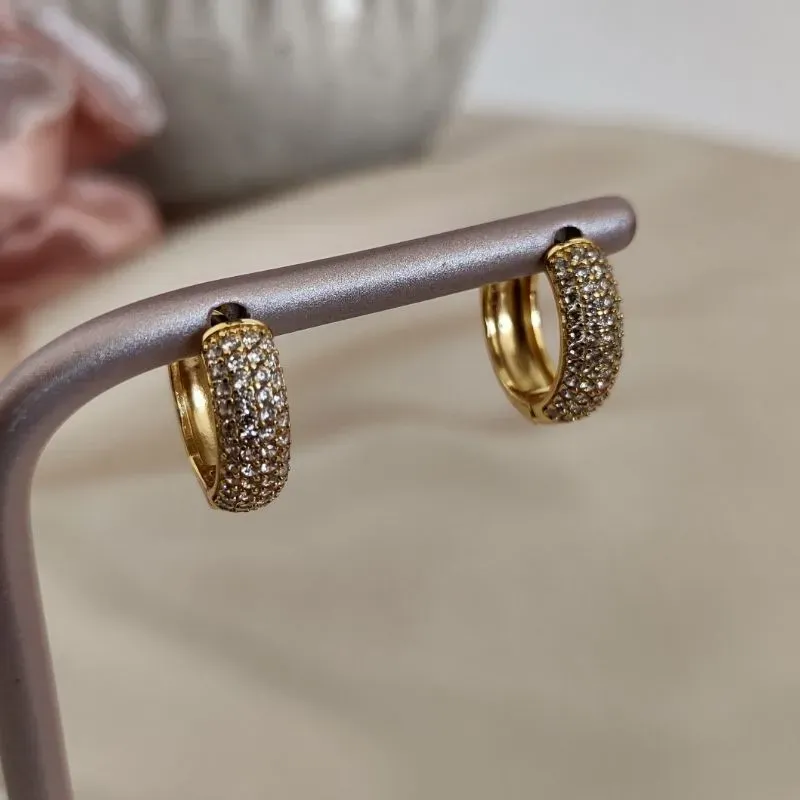 ARGOLA COM 4 FILAS DE ZIRCONIA 17MM