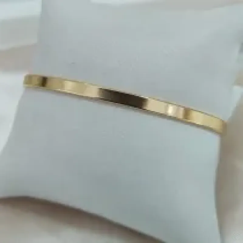 BRACELETE LISO CHATADO 3MM