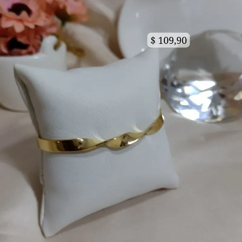 BRACELETE LISO TORCIDO NA FRENTE REGULAVEL