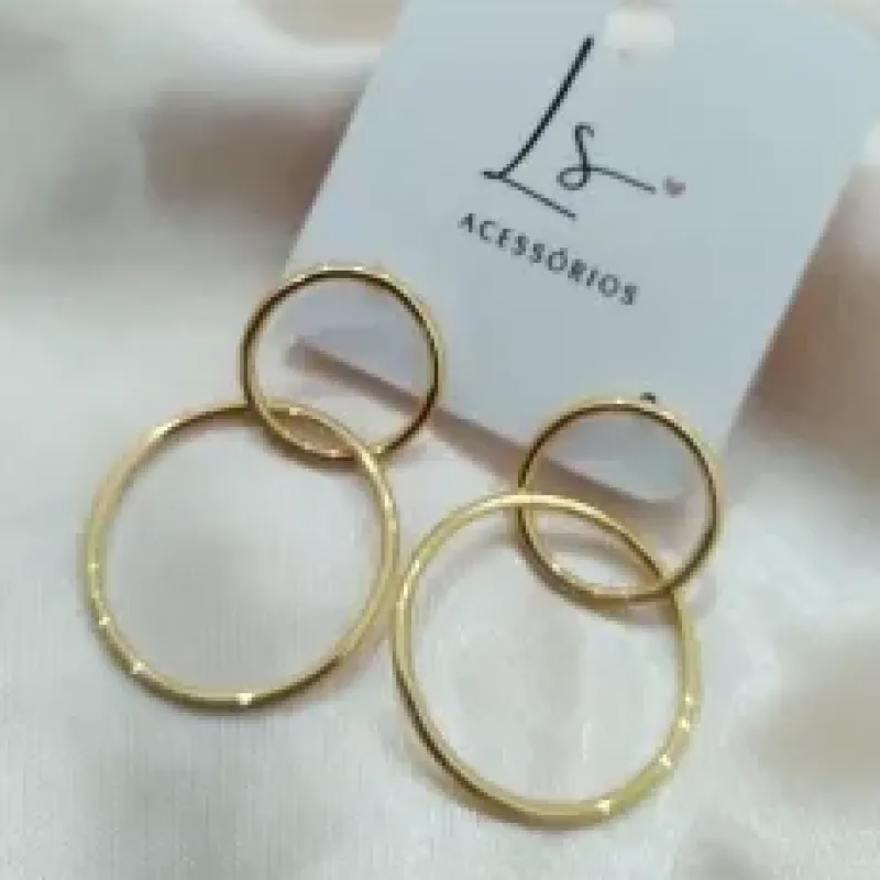 BRINCO 2 AROS VAZADOS LISOS