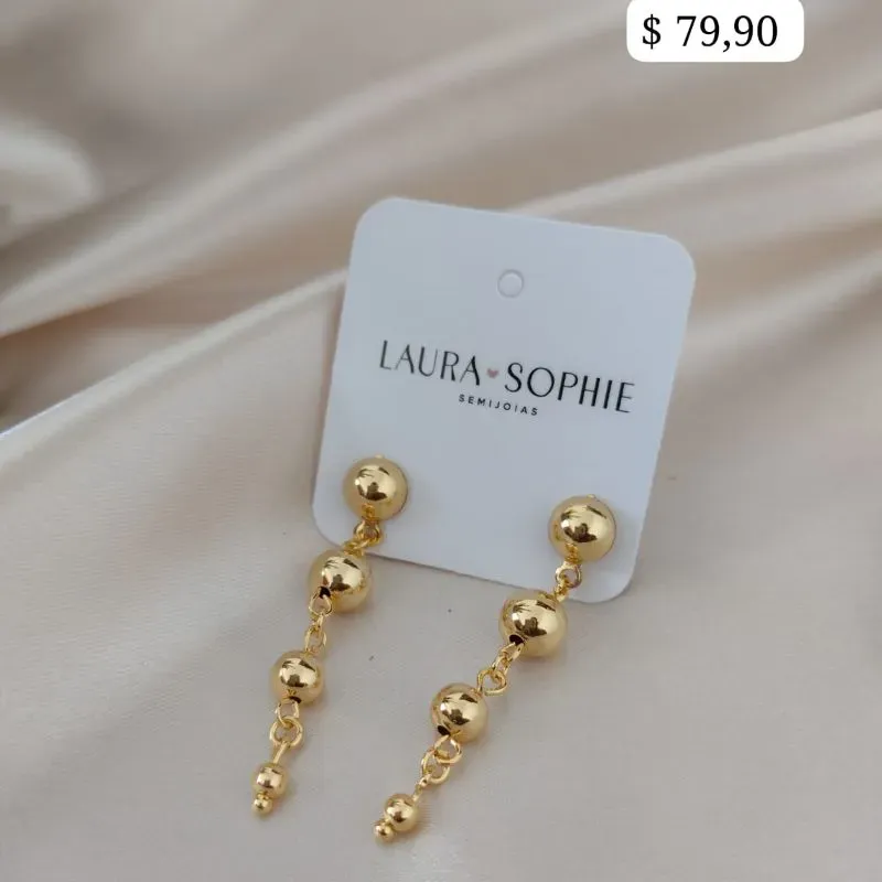 BRINCO 4 ESFERAS DOURADAS