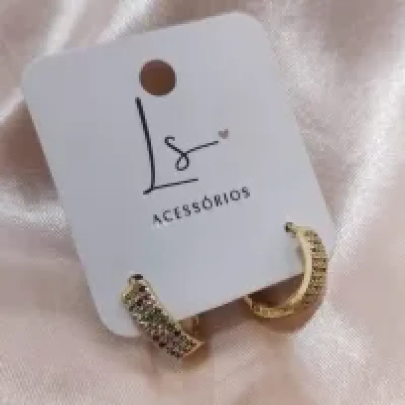 BRINCO ARGOLA 16MM ZIRCONIA COLORIDA CHATA