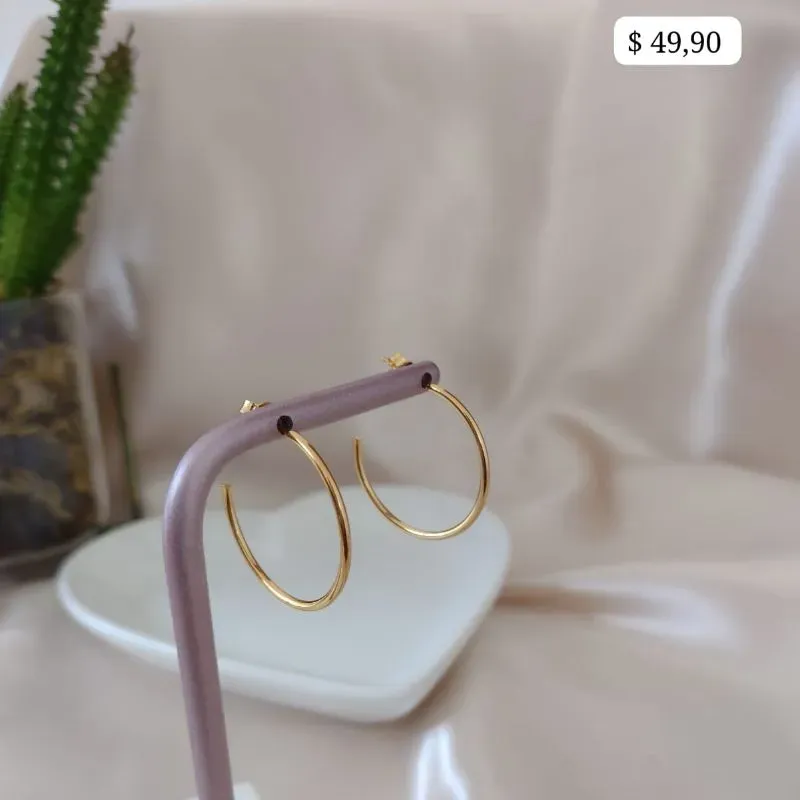 BRINCO ARGOLA LISA FINA 28MM