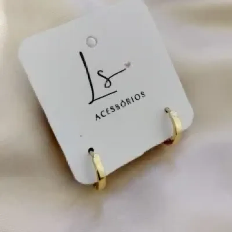 BRINCO ARGOLA QUADRADA 12MM