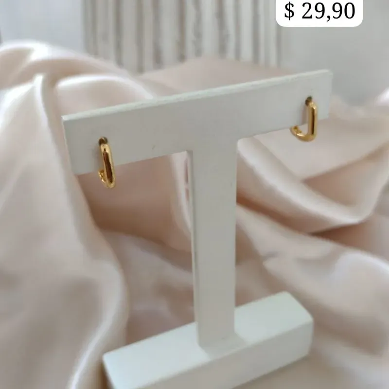 BRINCO ARGOLA RETANGULAR