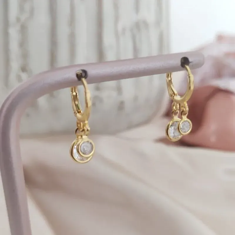 BRINCO ARTICULADOR 2 PEDRAS ZIRCONIA REDONDA