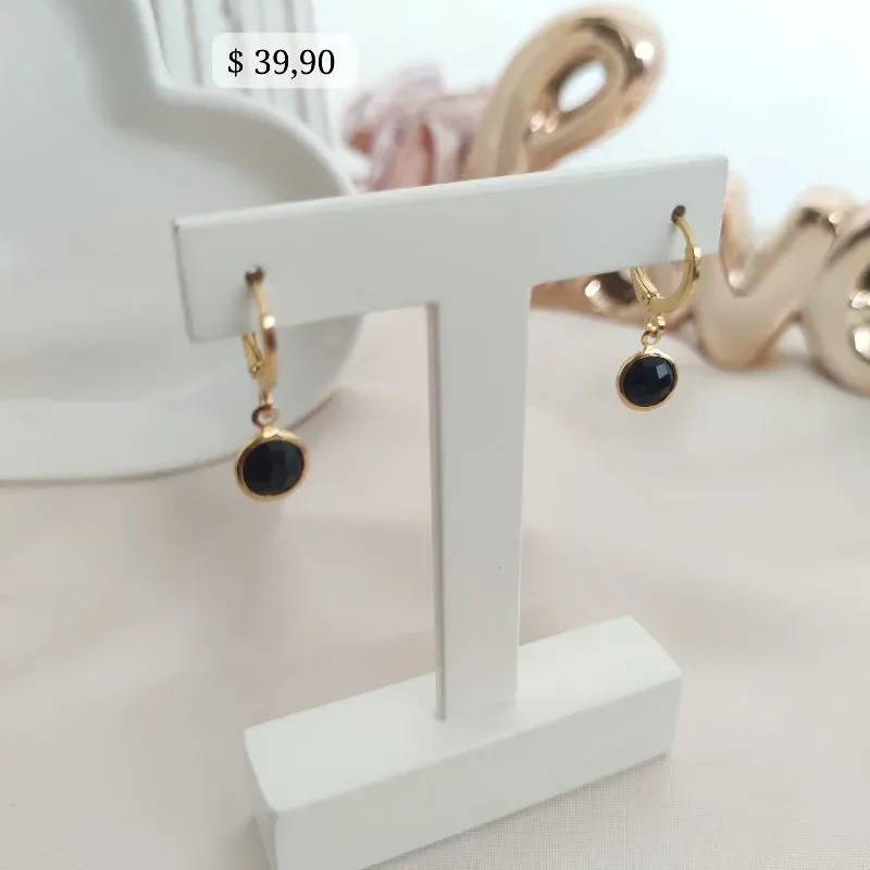 BRINCO ARTICULADOR COM PONTO DE LUZ DE ZIRCONIA PRETA G