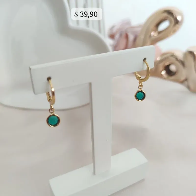 BRINCO ARTICULADOR COM PONTO DE LUZ DE ZIRCONIA VERDE M