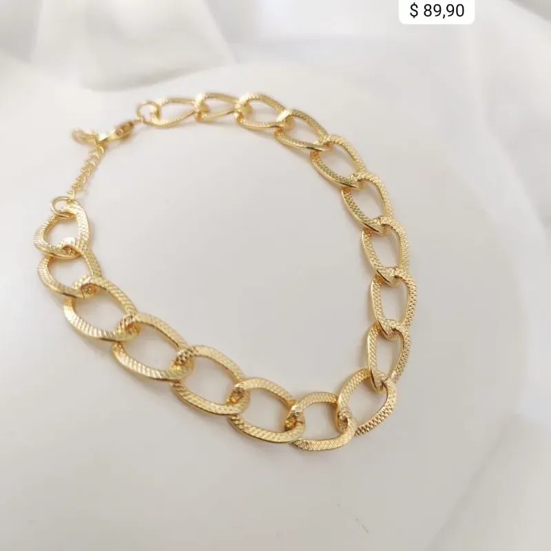 PULSEIRA COM ELOS GROUMET FOSCO