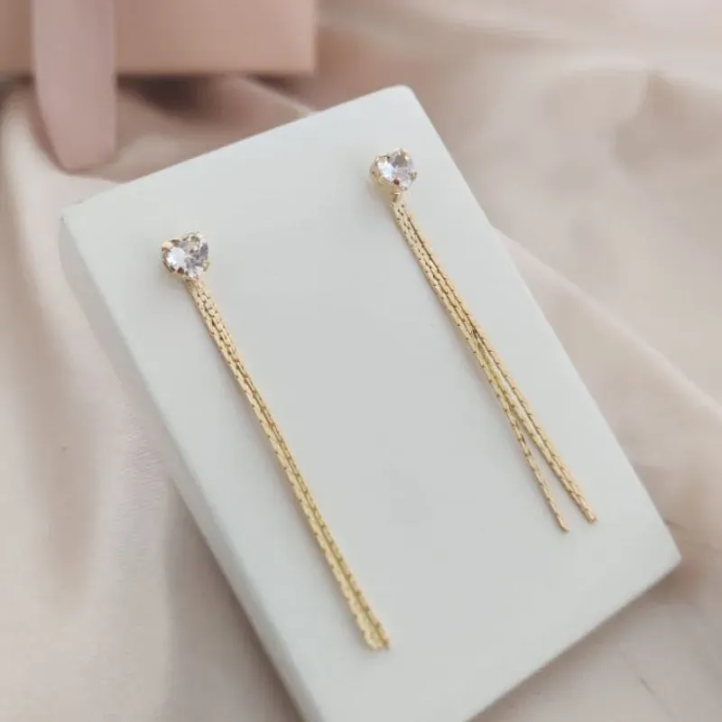 BRINCO CORAÇÃO 5MM COM FRANJA