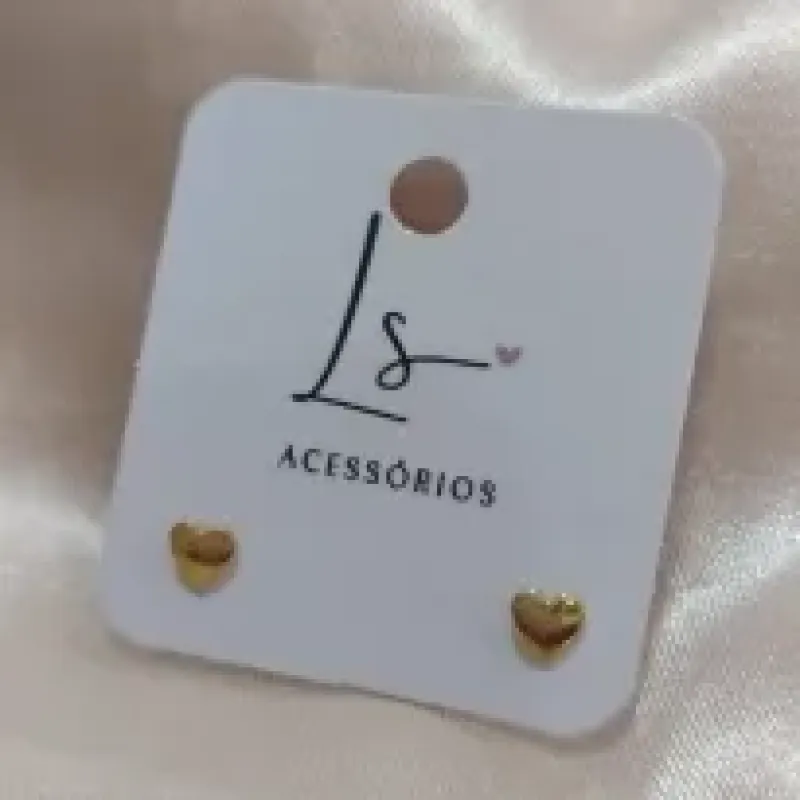BRINCO CORAÇÃO PLACA ESTAMPARIA 5MM