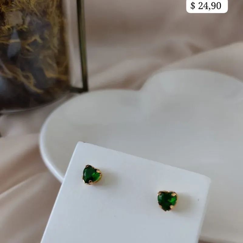 BRINCO CORAÇÃO VERDE 6MM