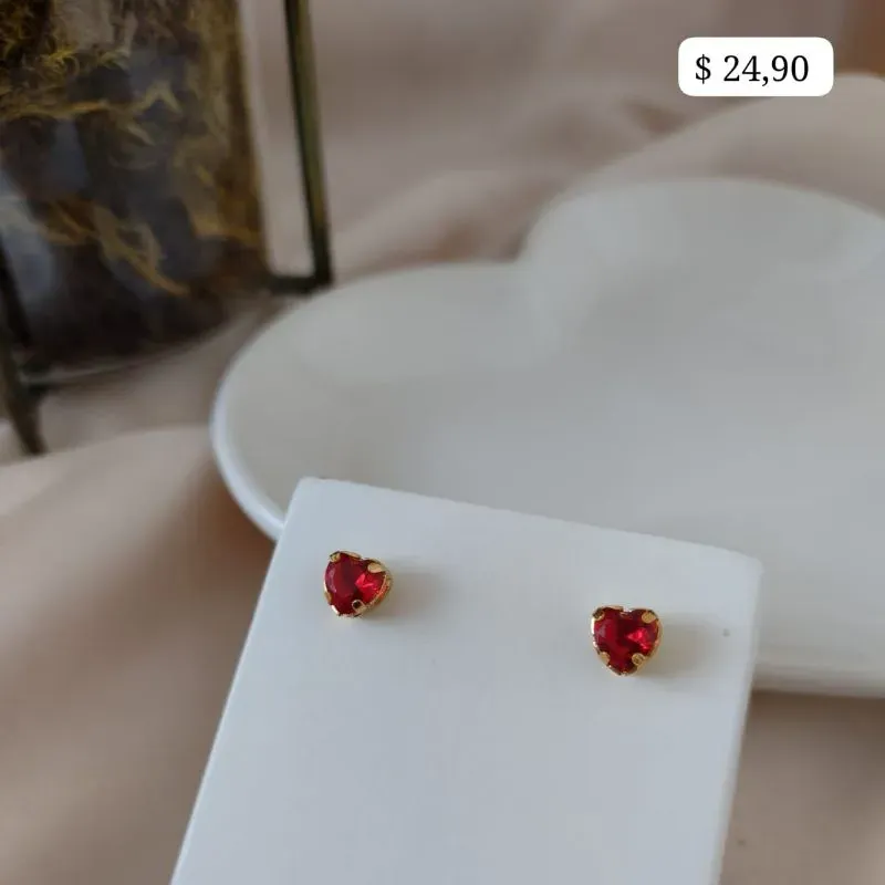 BRINCO CORAÇÃO VERMELHO 6MM