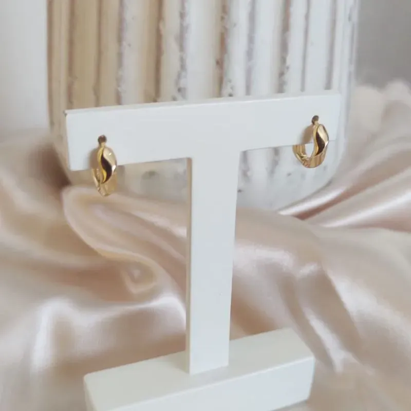 BRINCO DE ARGOLA TORCIDA LISA M