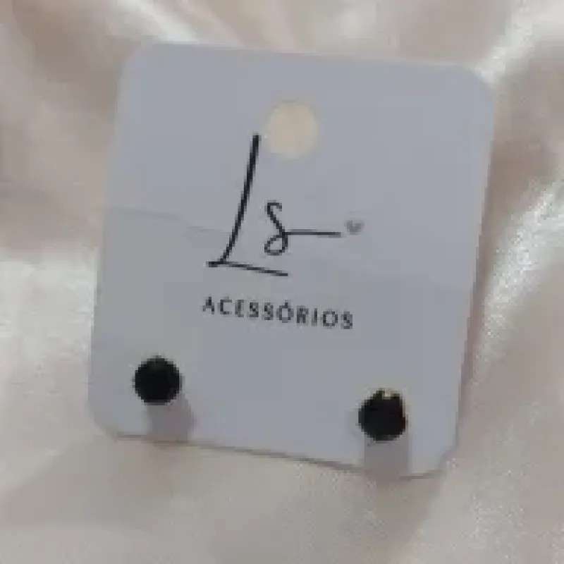 BRINCO DE ZIRCONIA PRETA GALERIA IMPORTADA 5MM