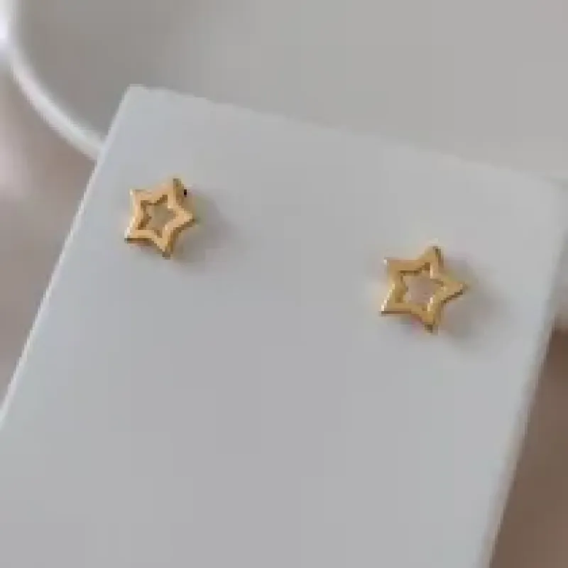 BRINCO ESTRELA VAZADA LISA