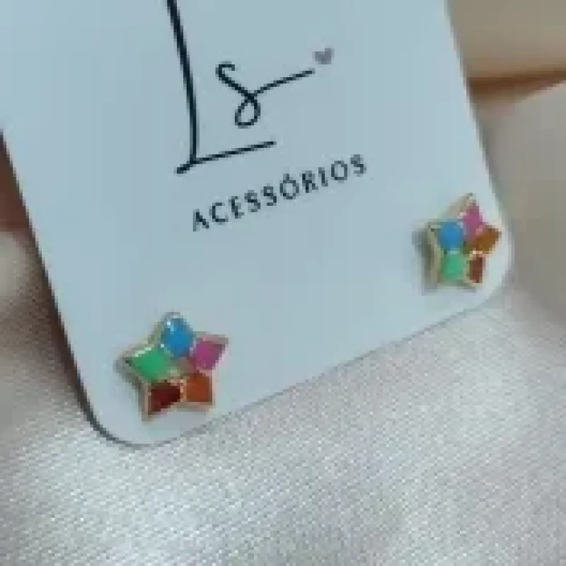 BRINCO INFANTIL ESTRELA ESMALTADO