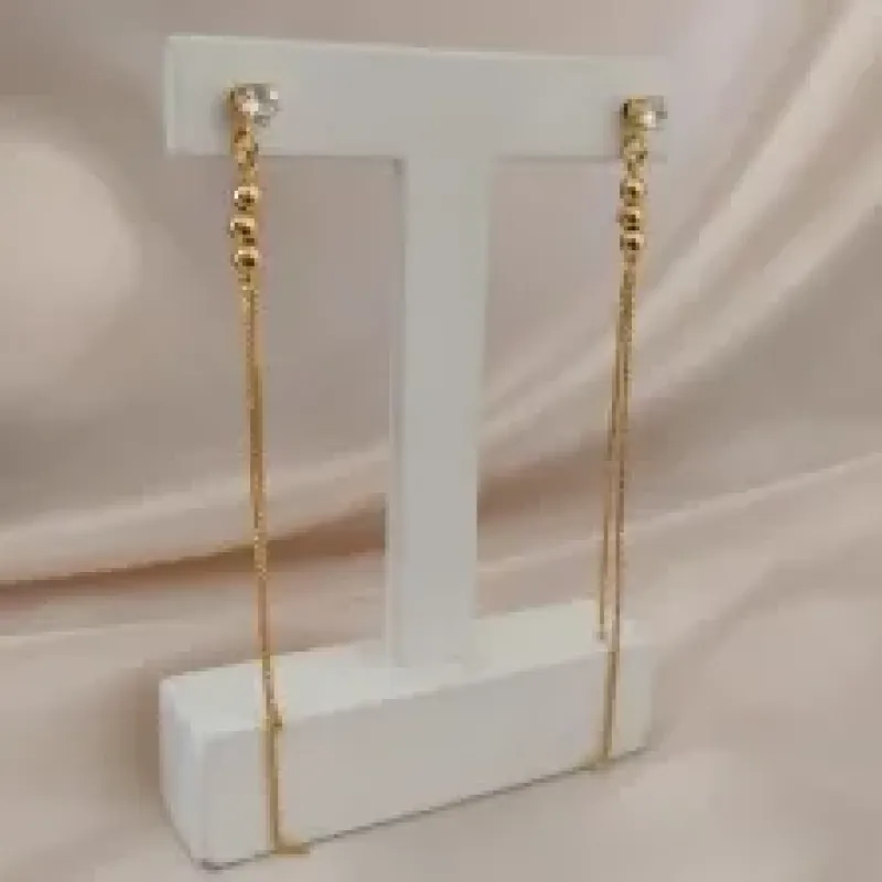 BRINCO LONGO VENEZIANA COM PONTO DE LUZ E ESFERAS