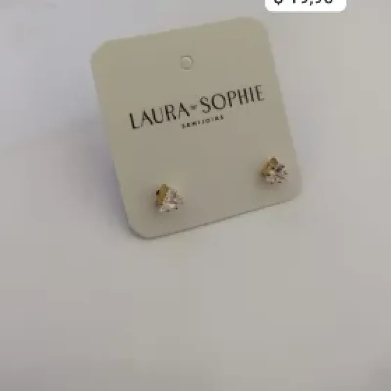 BRINCO PEDRA TRIANGULAR ZIRCONIA