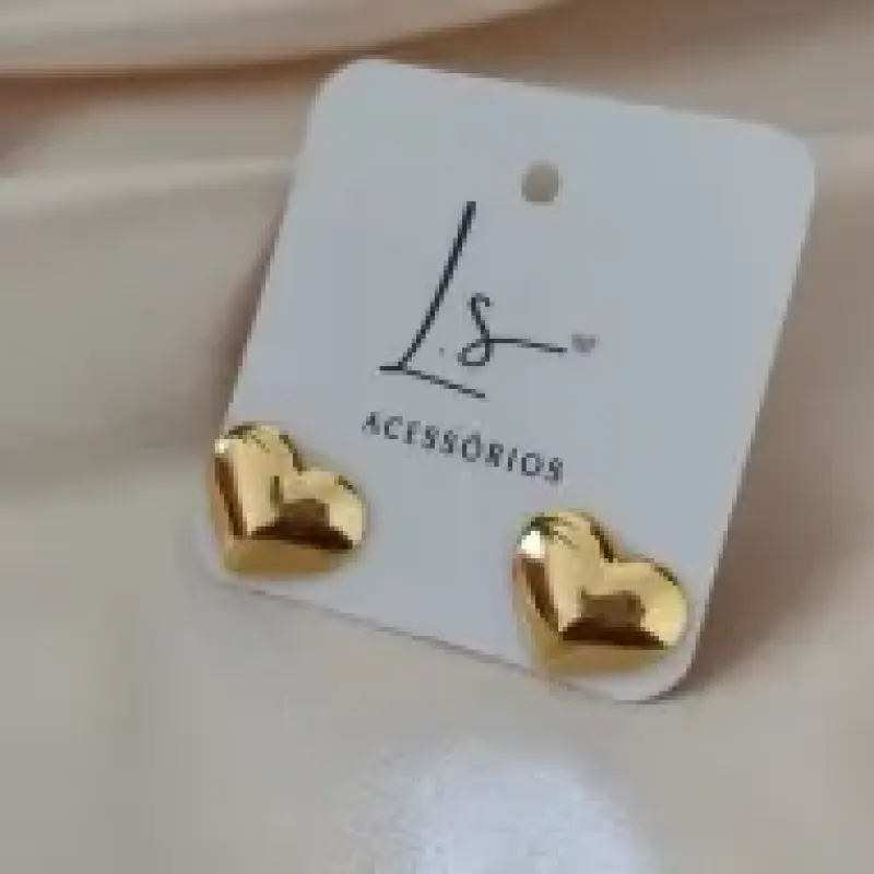 BRINCO PLACA CORAÇÃO 15MM