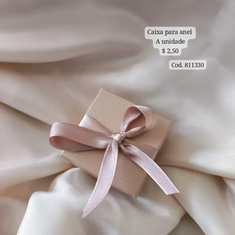 CAIXA DE PRESENTE ROSÊ PARA ANEL PEQUENA