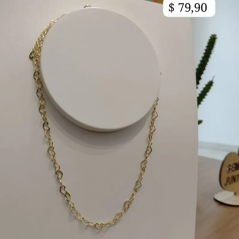 CHOKER CORAÇÃO ENTRELACADOS 6MM