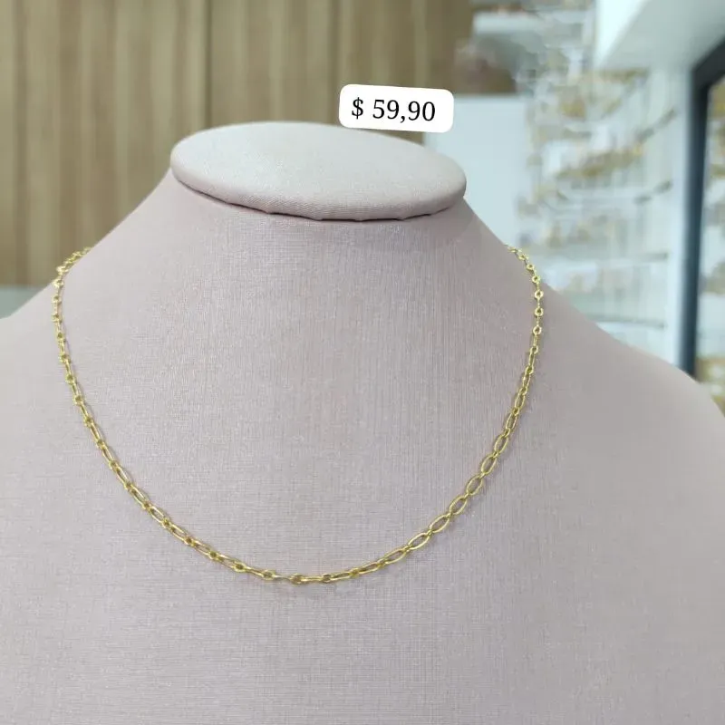 CHOKER ELO OVAL VAZADO FINO